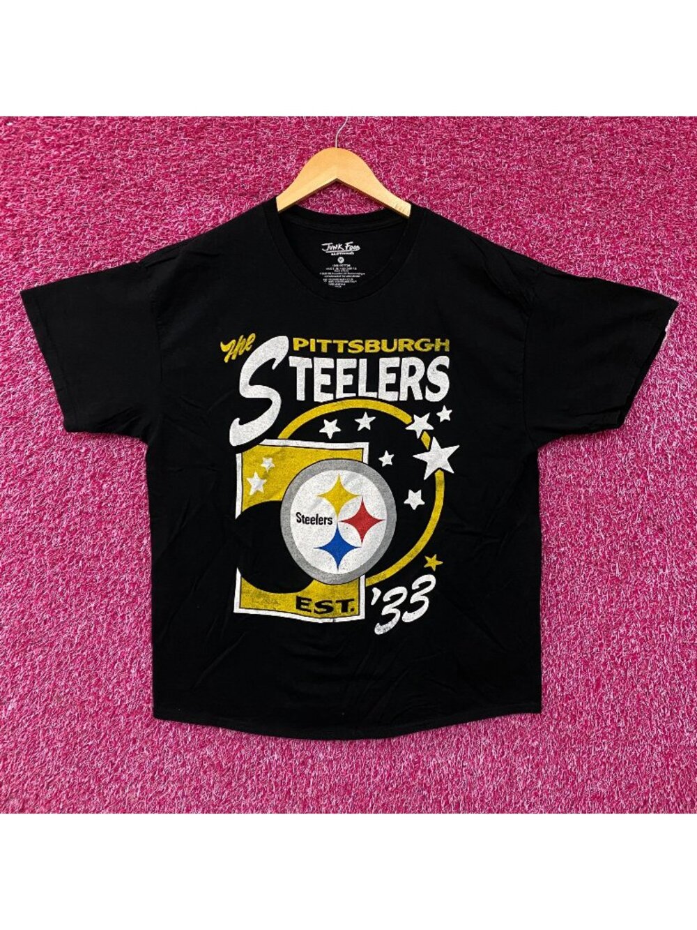 Junk Food Clothing Pittsburgh Steelers Star Power Graphic T-Shirt Medium